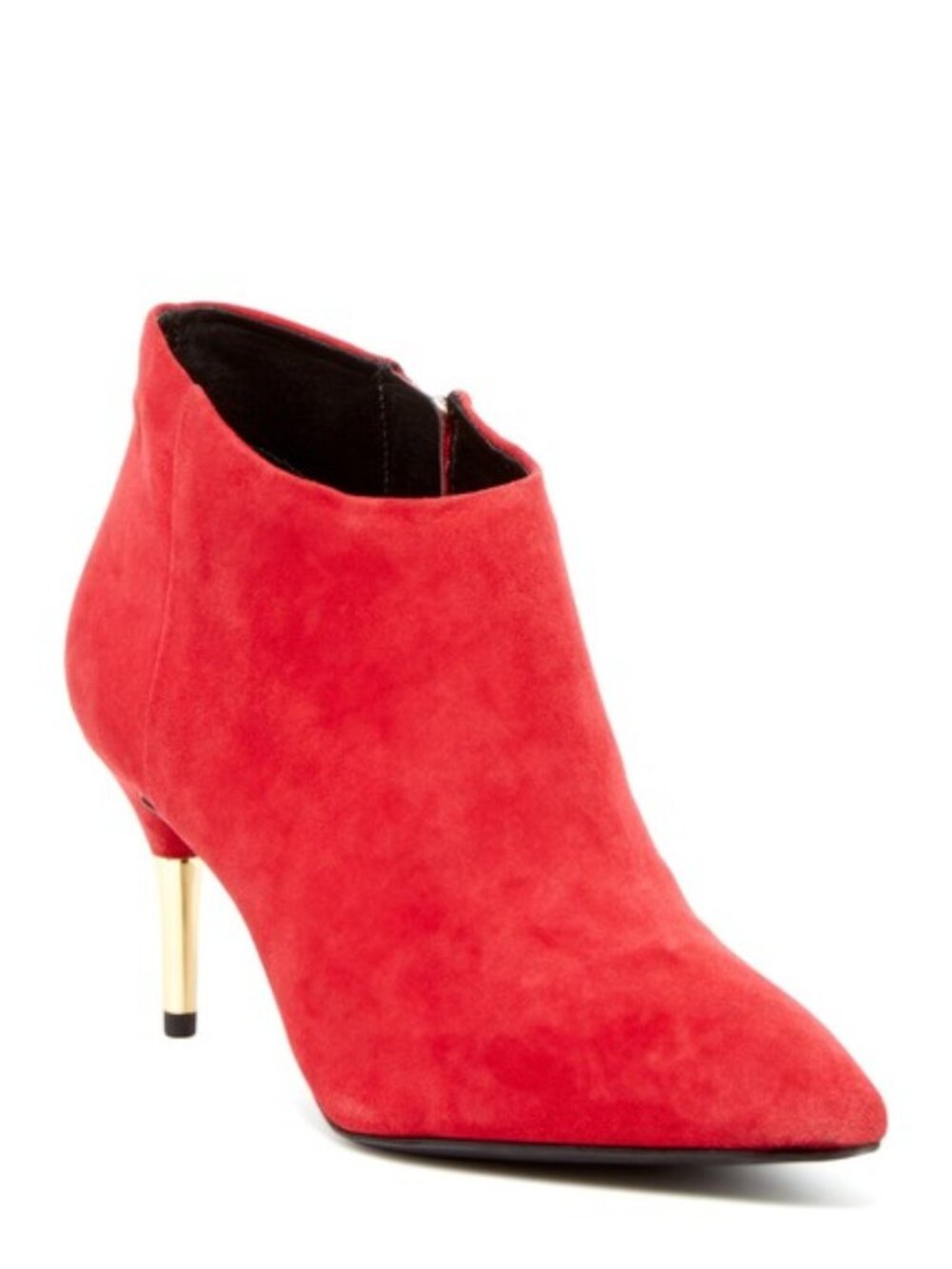 B Brian Atwood Calester Bootie Metallic Heel 7 Suede Leather Sole